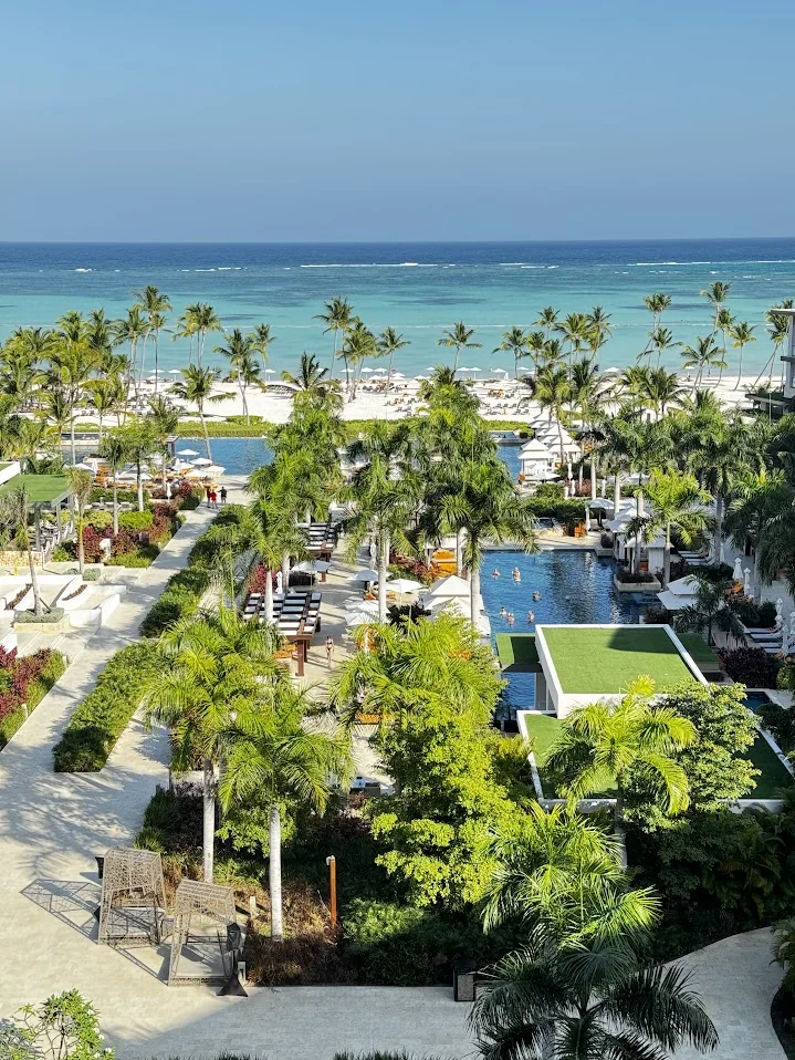 Caribbean blue from above