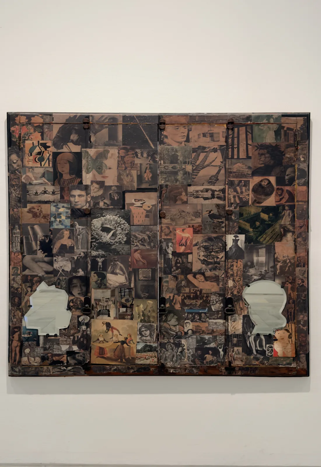 Large mixed-media collage installation displayed at the Reina Sofía Museum